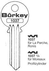 Afbeelding van Borkey 1037 Cilindersleutel voor RONIS. LA P.