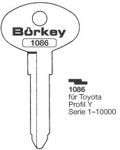 Afbeelding van Borkey 1086 Cilindersleutel voor TOYOTA