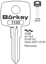 Afbeelding van Borkey 1133 Cilindersleutel voor HUF HU MERC.
