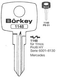 Afbeelding van Borkey 1148 Cilindersleutel voor YMOS HY MERC