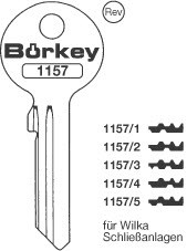 Afbeelding van Borkey 1157 1 Cilindersleutel voor WILKA VSA NS