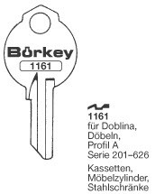 Afbeelding van Borkey 1161 Cilindersleutel voor DOEBELN A