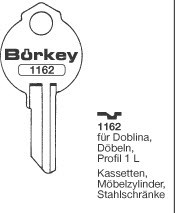 Afbeelding van Borkey 1162 Cilindersleutel voor DOEBELN 1L