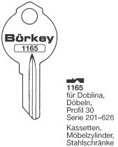Afbeelding van Borkey 1165 Cilindersleutel voor DOEBELN 30