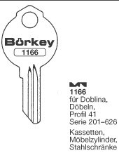 Afbeelding van Borkey 1166 Cilindersleutel voor DOEBELN 41