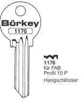 Afbeelding van Borkey 1176 Cilindersleutel voor FAB 10P