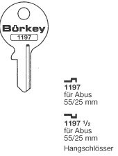 Afbeelding van Borkey 1197½ Cilindersleutel voor ABUS HANGSCH