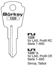 Afbeelding van Borkey 1220½ Cilindersleutel voor LAS