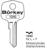 Afbeelding van Borkey 1240 Cilindersleutel voor L + F