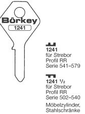 Afbeelding van Borkey 1241½ Cilindersleutel voor STREBOR