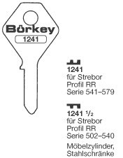 Afbeelding van Borkey 1241 Cilindersleutel voor STREBOR