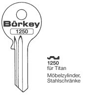 Afbeelding van Borkey 1250 Cilindersleutel voor TITAN