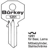 Afbeelding van Borkey 1251 Cilindersleutel voor LAMA