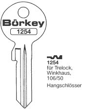 Afbeelding van Borkey 1254 Cilindersleutel voor TRELOCK