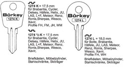 Afbeelding van Borkey 1274L Cilindersleutel voor RENZ FH