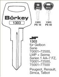 Afbeelding van Borkey 1303 Cilindersleutel voor SEIMA