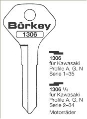 Afbeelding van Borkey 1306 Cilindersleutel voor KAWASAKI