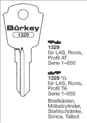 Afbeelding van Borkey 1329½ Cilindersleutel voor LAS TA