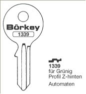 Afbeelding van Borkey 1339 Cilindersleutel voor GRÜNIG AUTOM.