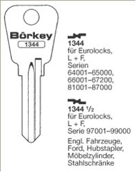 Afbeelding van Borkey 1344 Cilindersleutel voor L + F