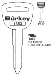 Afbeelding van Borkey 1353 Cilindersleutel voor HONDA