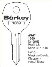 Afbeelding van Borkey 1369 Cilindersleutel voor GHE