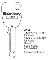 Afbeelding van Borkey 1370K Cilindersleutel voor ASSA