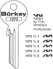 Afbeelding van Borkey 1373½ 2 Cilindersleutel voor WINKHAUS  NS