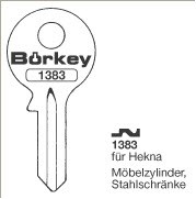 Afbeelding van Borkey 1383 Cilindersleutel voor HEKNA MÖBELZ.