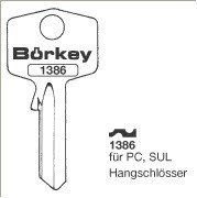 Afbeelding van Borkey 1386 Cilindersleutel voor PC,MÖBEL