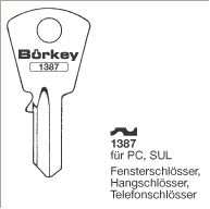 Afbeelding van Borkey 1387 Cilindersleutel voor PC,MÖBEL
