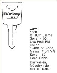 Afbeelding van Borkey 1388 Cilindersleutel voor LAS