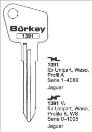 Afbeelding van Borkey 1391½ Cilindersleutel voor WASO