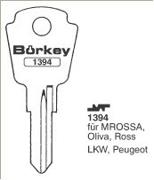 Afbeelding van Borkey 1394 Cilindersleutel voor ROSS + OLIVA
