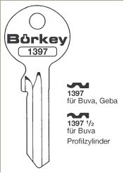 Afbeelding van Borkey 1397 Cilindersleutel voor BUVA