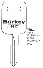 Afbeelding van Borkey 1417 Cilindersleutel voor SEAT MALAGA