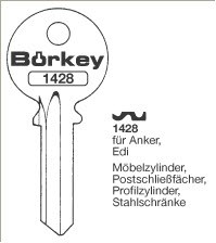 Afbeelding van Borkey 1428 Cilindersleutel voor ANKER