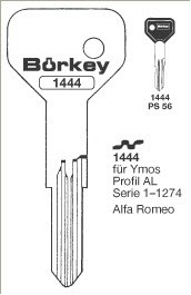 Afbeelding van Borkey 1444 Cilindersleutel voor YMOS, AL