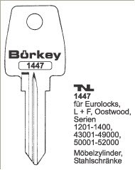 Afbeelding van Borkey 1447 Cilindersleutel voor EURO LOCKS