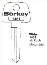 Afbeelding van Borkey 1451 Cilindersleutel voor PUCH