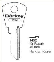 Afbeelding van Borkey 1452 Cilindersleutel voor PAPAIZ