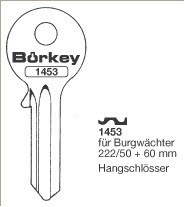 Afbeelding van Borkey 1453 Cilindersleutel voor BURG VORH.SCH
