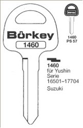 Afbeelding van Borkey 1460 Cilindersleutel voor SUZUKI