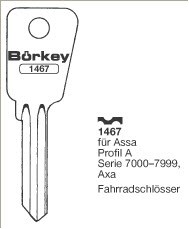 Afbeelding van Borkey 1467 Cilindersleutel voor ASSA