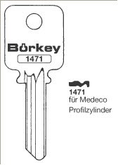 Afbeelding van Borkey 1471 Cilindersleutel voor MEDECO  NS