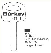 Afbeelding van Borkey 1472 Cilindersleutel voor ABUS