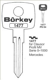 Afbeelding van Borkey 1477 Cilindersleutel voor CLAUSOR MV