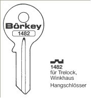 Afbeelding van Borkey 1482 Cilindersleutel voor TRELOCK VORH.