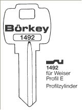 Afbeelding van Borkey 1492 Cilindersleutel voor WEISER,PROF.E