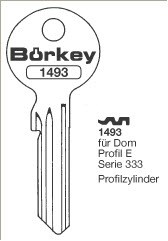Afbeelding van Borkey 1493 Cilindersleutel voor DOM, PROF. E
